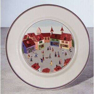 Villeroy and Boch DESIGN NAIF Salad Plate OLD VILLAGE SQUARE #4 Country Scenes